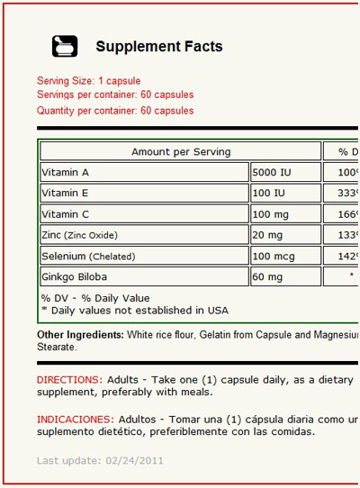 Millenium Antioxidant 60 Capsulas